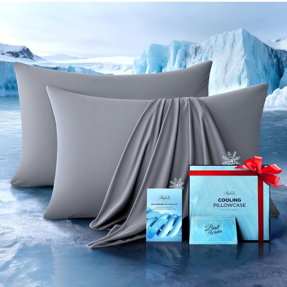 Gray Cooling Pillowcase Set